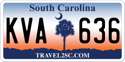 SC license plate KVA636