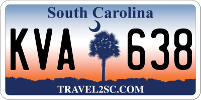 SC license plate KVA638