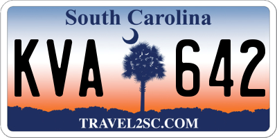 SC license plate KVA642