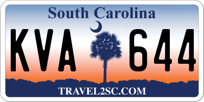 SC license plate KVA644