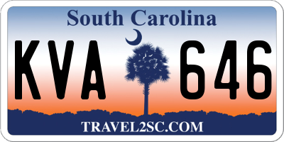 SC license plate KVA646
