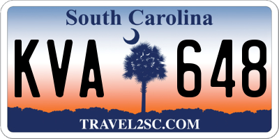 SC license plate KVA648