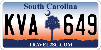 SC license plate KVA649