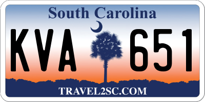SC license plate KVA651