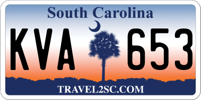 SC license plate KVA653