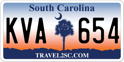 SC license plate KVA654