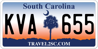 SC license plate KVA655