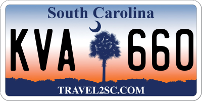 SC license plate KVA660