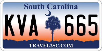 SC license plate KVA665