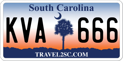SC license plate KVA666