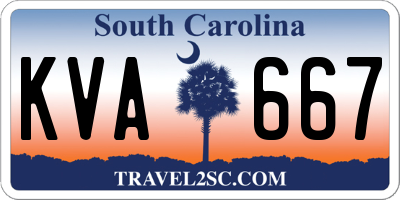 SC license plate KVA667
