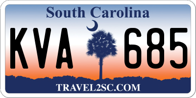 SC license plate KVA685