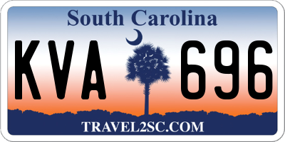 SC license plate KVA696