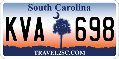 SC license plate KVA698