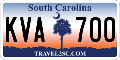 SC license plate KVA700