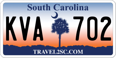 SC license plate KVA702