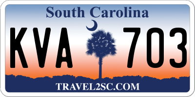 SC license plate KVA703