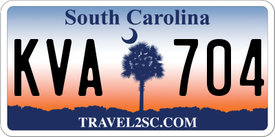 SC license plate KVA704