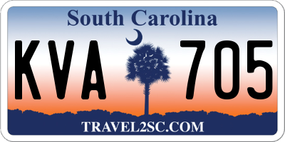 SC license plate KVA705