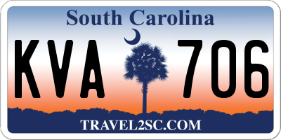 SC license plate KVA706