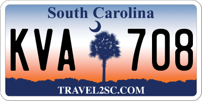 SC license plate KVA708