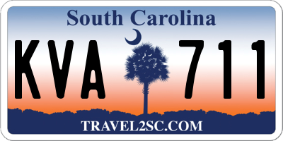 SC license plate KVA711