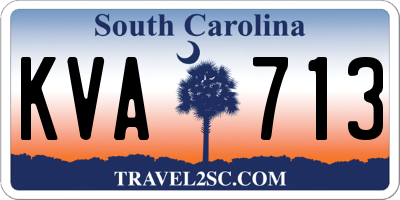 SC license plate KVA713