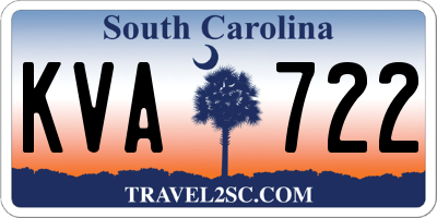 SC license plate KVA722