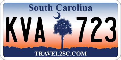 SC license plate KVA723