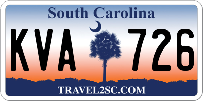 SC license plate KVA726