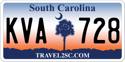 SC license plate KVA728