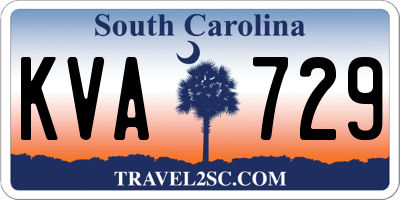SC license plate KVA729