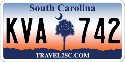 SC license plate KVA742