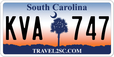 SC license plate KVA747