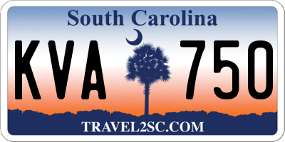 SC license plate KVA750