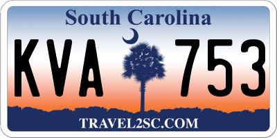 SC license plate KVA753
