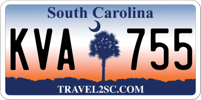 SC license plate KVA755