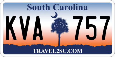 SC license plate KVA757