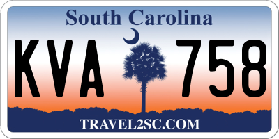 SC license plate KVA758