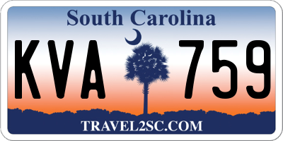 SC license plate KVA759