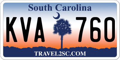 SC license plate KVA760
