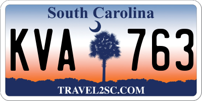 SC license plate KVA763