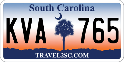 SC license plate KVA765