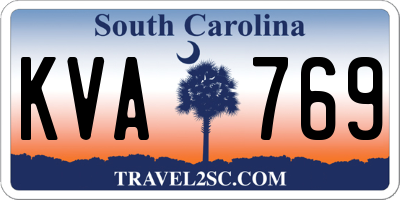 SC license plate KVA769