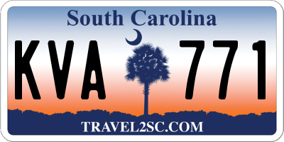 SC license plate KVA771