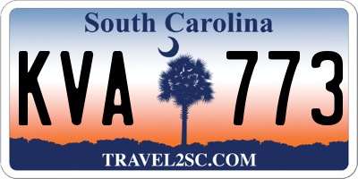 SC license plate KVA773