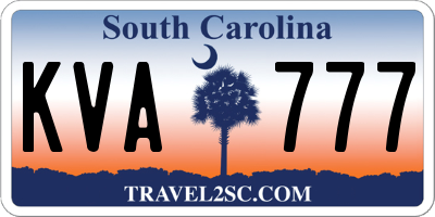 SC license plate KVA777