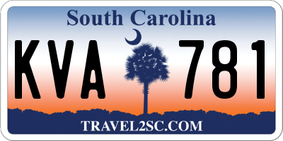 SC license plate KVA781