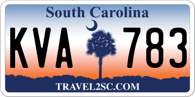 SC license plate KVA783
