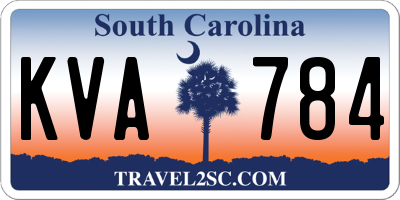 SC license plate KVA784